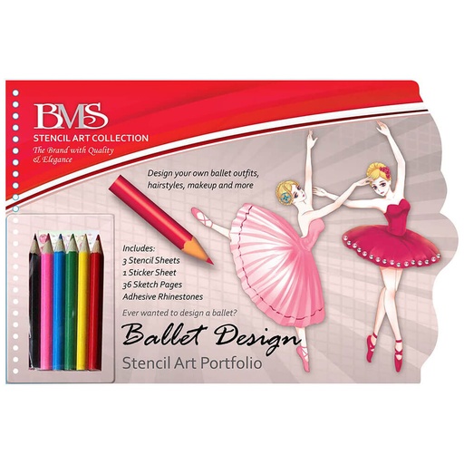 [BS1IJWG01] Ballet Design Folio with Pencils & Adhesive Appliques