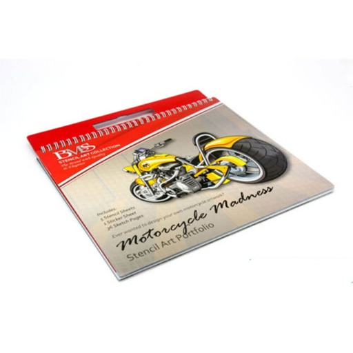 [BS1FOOU01] Motorcycle Madness Stencil Art Portfolio