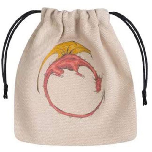[LP1NQAX01] Q Workshop Dragon Beige & Multicolor Dice Bag