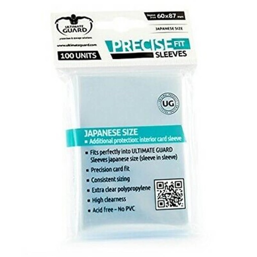 [LP1PWSF01] Ultimate Guard Precise-Fit Card Sleeves Japanese Size 100pcs