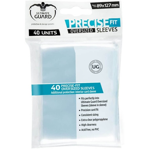 [LP1DGDS01] Ultimate Guard Precise Fit Card Sleeves Oversized 40pk