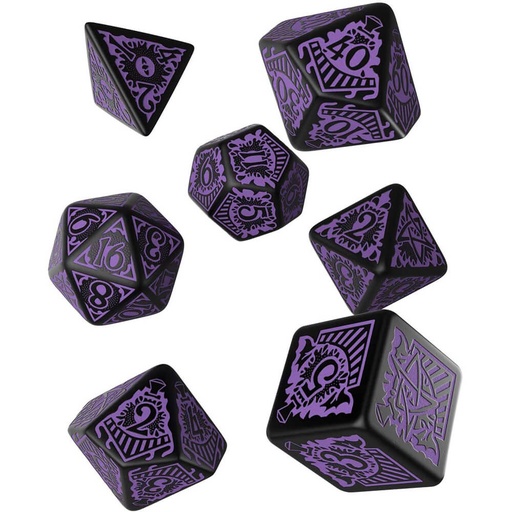 [LP1GMOR01] COC Horror on Orient Express Black & Purple Dice Set of 7