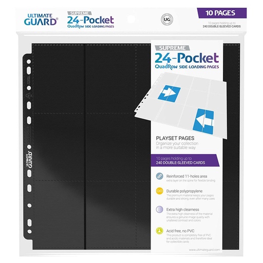 [LP1XVZI01] Ultimate Guard 24 Pocket QuadRow Side-Loading Pages Folder