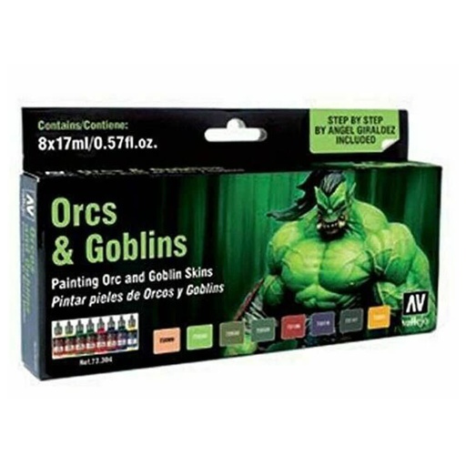 [LP1KCVB01] Vallejo Game Colour Orcs & Goblins 8 Colour Set Green Pack