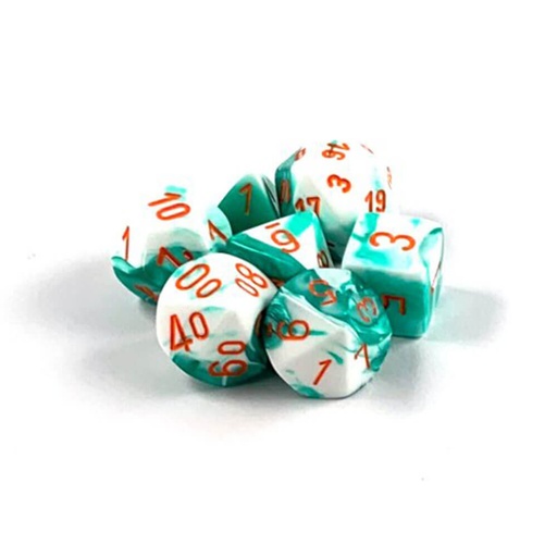 [LP1SHMF01] CHX 30020 Gemini Mint Green-White/Orange 7-Die Set