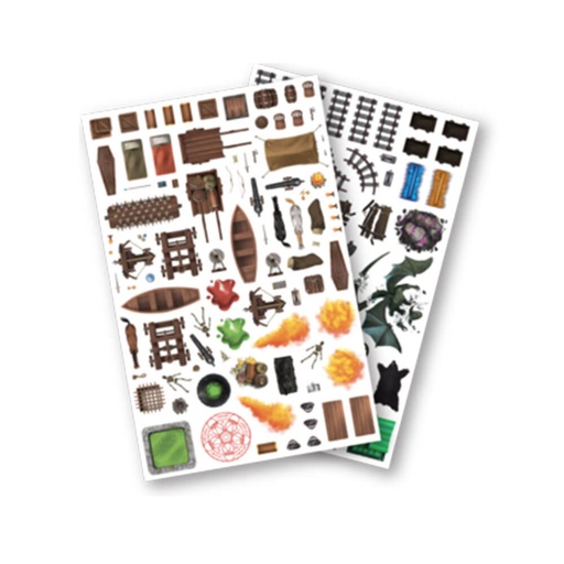 [LP1CVKC01] Immersive RPG Battle Map Assortment Sticker Pack (7 Sheets)