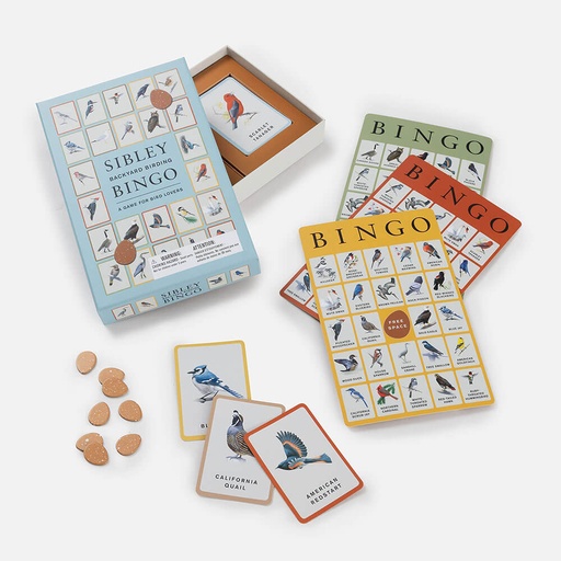 [LP1OOQT01] Sibley Backyard Birding Bingo Board Game