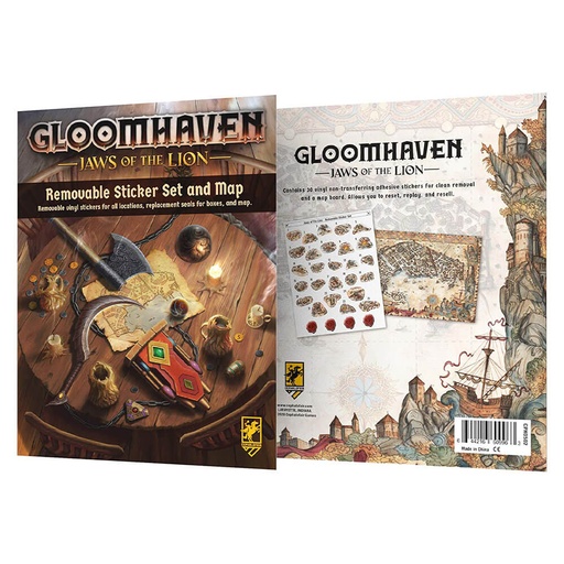 [LP1RONA01] Gloomhaven Jaws of the Lion Removable Sticker Set & Map
