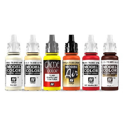 [LP1TMVV01] Vallejo Fantasy Color Series Fire Fury Set of 6