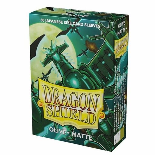 [LP1WQWH01] Dragon Shield Matte Olive Japanese Sleeves Box of 60