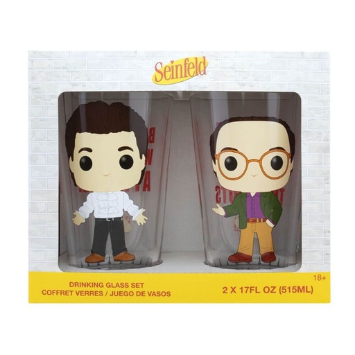 [IC8RAMP01] Seinfeld Jerry & George Pop! Glass Set 2pk