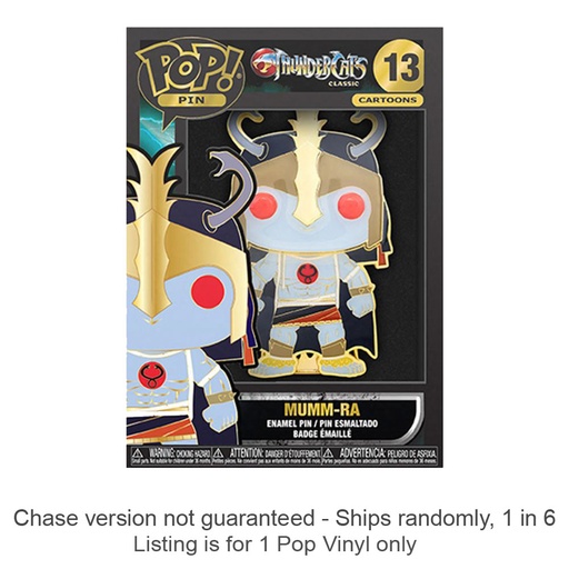 [IC8UEFL01] Thundercats Mumm-Ra 4" Pop! Enamel Pin Chase Ships 1 in 6