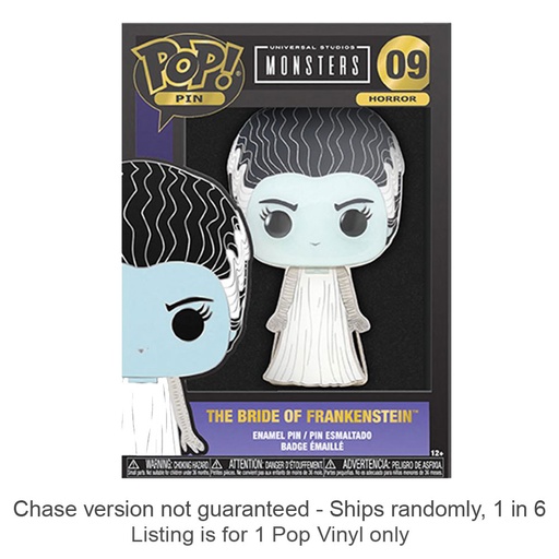 [IC8URXY01] Bride of Frankenstein 4" Pop! Enamel Pin Chase Ships 1 in 6