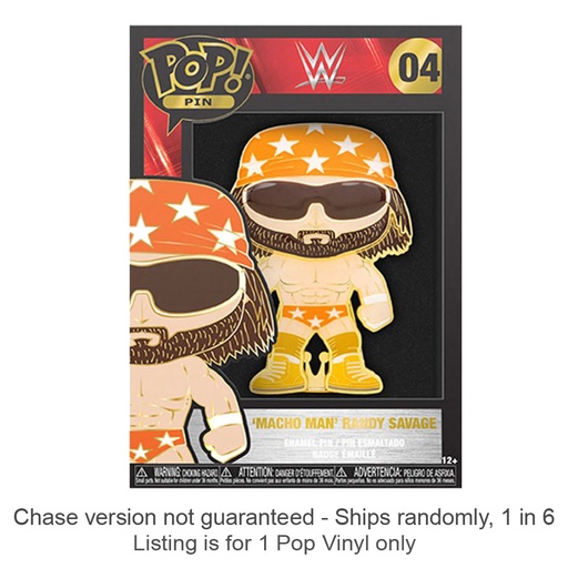 [IC8KIPO01] Randy Macho Man Savage 4" Pop! Enamel Pin Chase Ships 1 in 6
