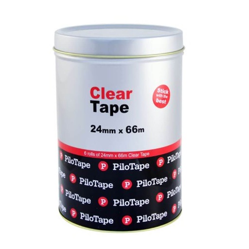 [WS1ICCV01] Pilotape Clear Tape 24mmx66m (6 rollspk)