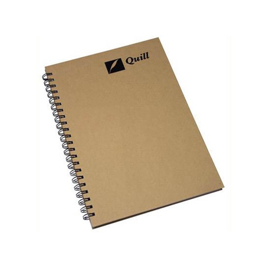 [WS1KOWY01] Quill Natural Range Spiral Notebook A4 (160 pages)