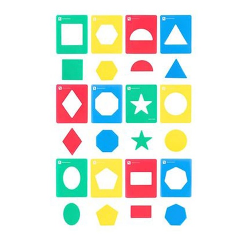 [WS1XERK01] EC Geometric Shapes Stencil 110x90mm (12/set)