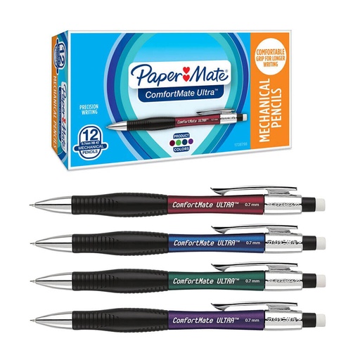 [WS1EIWU01] Comfortmate Ultra Mechanical Pencil 0.7mm Assorted (12pk)