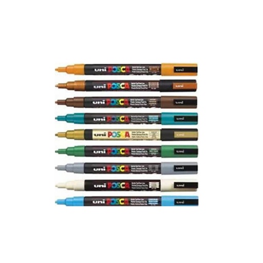 [WS1OCIZ01] Uni Posca Bullet Tip Marker Assorted (12pk)