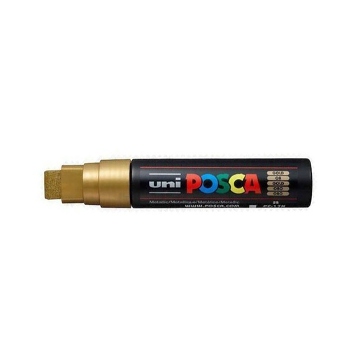 [WS1PCXG01] Uni Posca Broad Chisel Tip Marker 15mm (Gold)