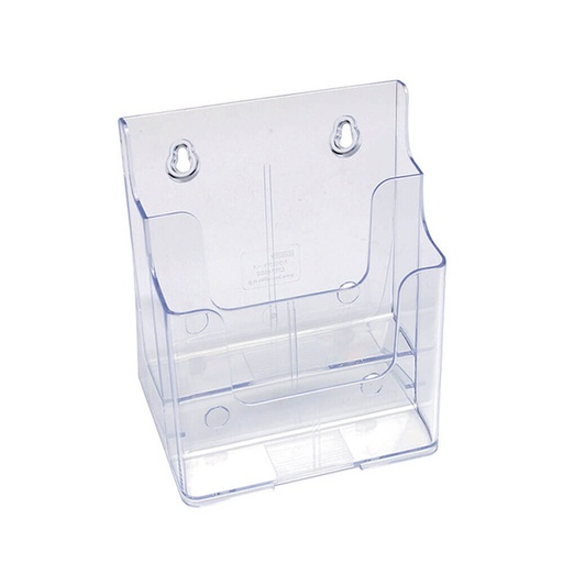 [WS1LFGY01] Deflecto 2 Pocket 2 Tier Clear Brochure Holder A5