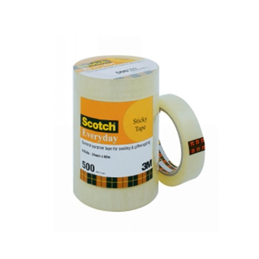 [WS1TNMQ01] Scotch Sticky Tape 24mmx66m Bulk (6pk)