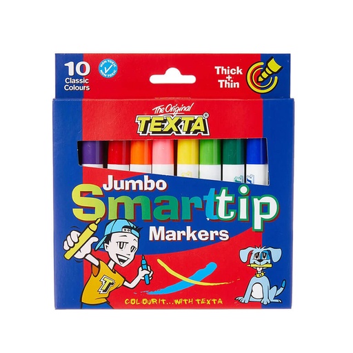 [WS1BEWT01] Texta Smart Tip Jumbo Marker (10pk)