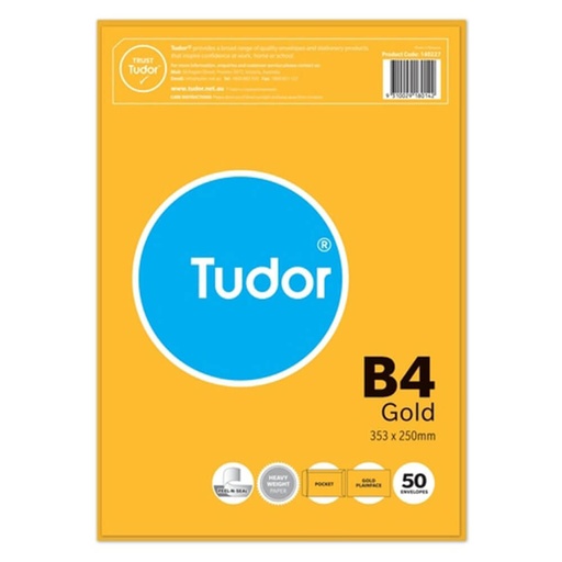 [WS1VFCL01] Tudor Tuff Tan Heavy Weight Peel & Seal Envelope B4 (50pk)