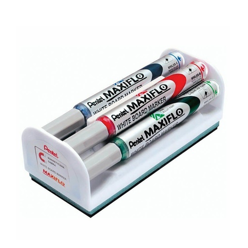 [WS1QFNE01] Maxiflo Whiteboard Set with Eraser Magnetic Holder (4pk)