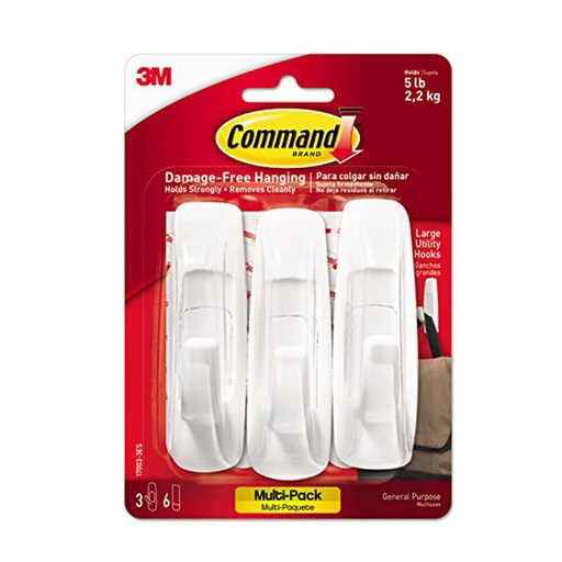 [WS1UGEM01] Command Hooks Value Pack 3 Hooks & 6 Strips (Large)