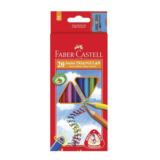 [WS1OGGI01] Faber-Castell Triangle Grip Coloured Pencil (20pk)