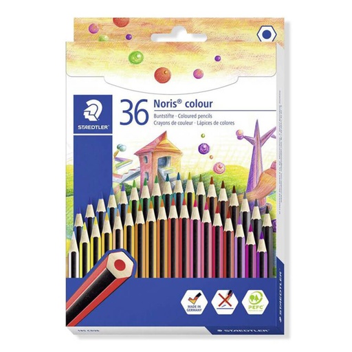 [WS1ZCXY01] Staedtler Noris Colour Coloured Pencil Assorted 36pk