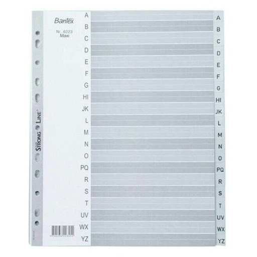 [WS1RSVY01] Bantex Maxi A-Z Grey A4 Dividers