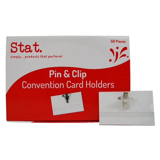 [WS1WPUH01] Stat Name Pin & Clip Badge & Card Holder (50pk)