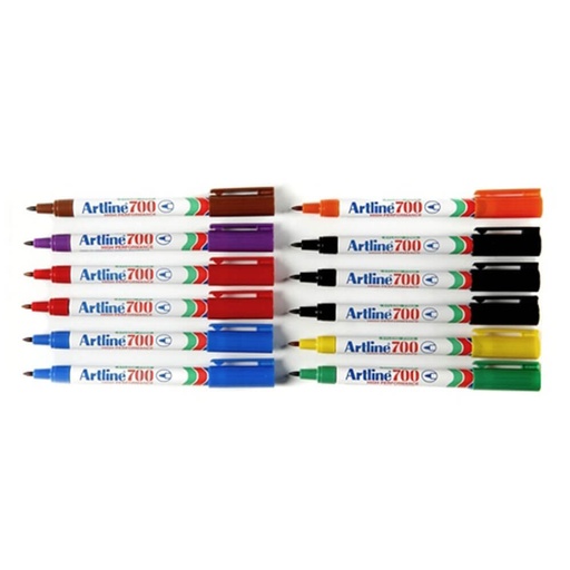 [WS1LHKU01] Artline Permanent Marker 0.7mm Assorted (12pk)