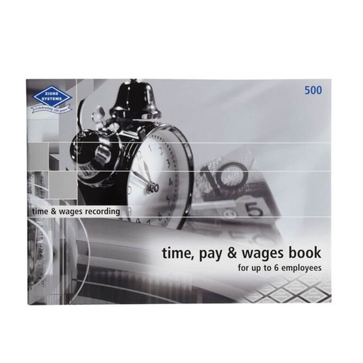 [WS1BXID01] Zions Time, Pay and Wage Book (6 Employees)
