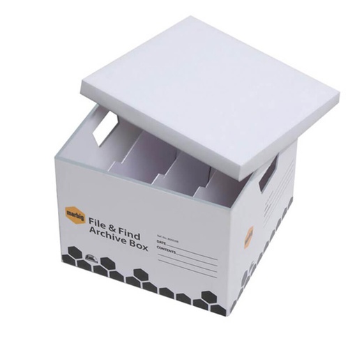 [WS1MUHR01] Marbig File & Find Archive Box 30kg Load (White)