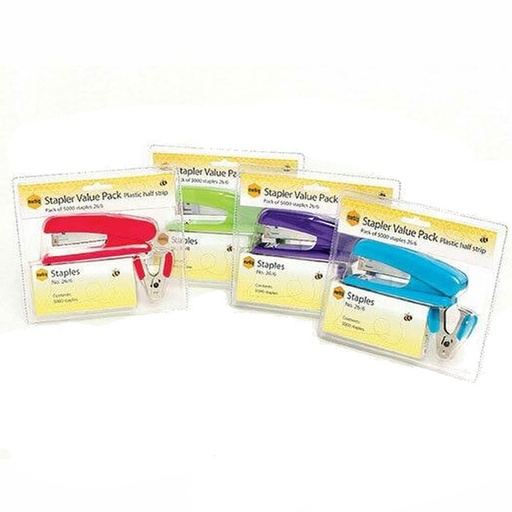 [WS1ZWJD01] Marbig Half Strip Stapler Black (20 sheets)
