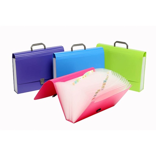 [WS1XHSB01] Marbig Expanding File Foolscap Summer Colors (26 Pockets)