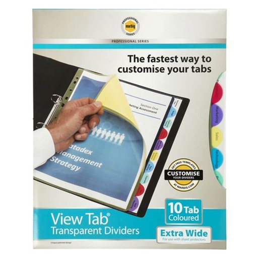 [WS1SCYI01] Marbig Professional Series Dividers A4 (10 Tab)