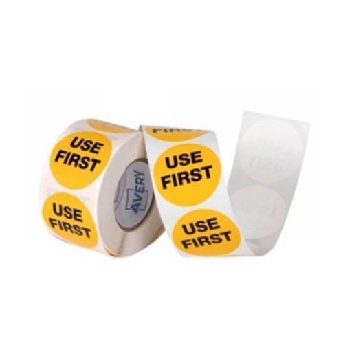 [WS1JTMZ01] Avery USE FIRST Removable Label 40mm 500/roll (Orange/Black)
