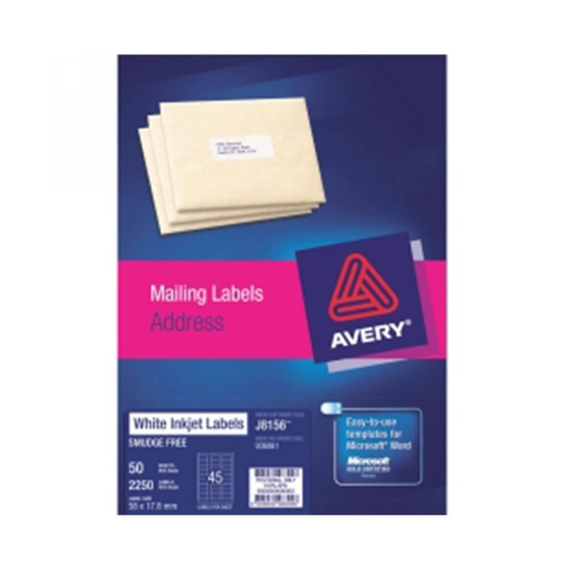 [WS1LTYO01] Avery Address Label 58x17.8mm (45/sheet)
