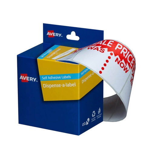 [WS1MRWA01] Avery Sales Was/Now Label (44x63mm)
