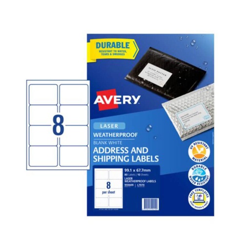 [WS1AFLP01] Avery Heavy Duty Label 10pk (8/sheet)