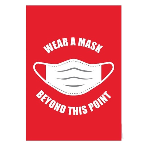 [WS1XEVG01] Avery Mask Required Beyond This Point Label A4 (5pk)
