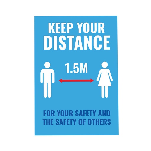 [WS1KOYQ01] Avery Keep Your Distance Label A4 (5pk)
