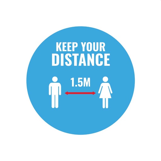 [WS1RPUH01] Avery Keep Your Distance 20cm Label A4 (5pk)