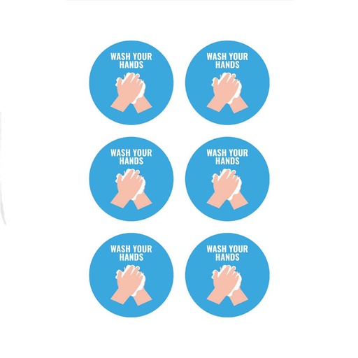 [WS1BDLJ01] Avery Wash Your Hands Label A4 5pk (6/sheet)