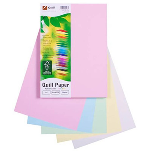 [WS1UIXM01] Quill Copy Paper A4 Pastel Assorted (250pk)