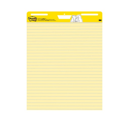 [WS1LTUU01] Post-it Easel Lined Pad Yellow (635x762mm)